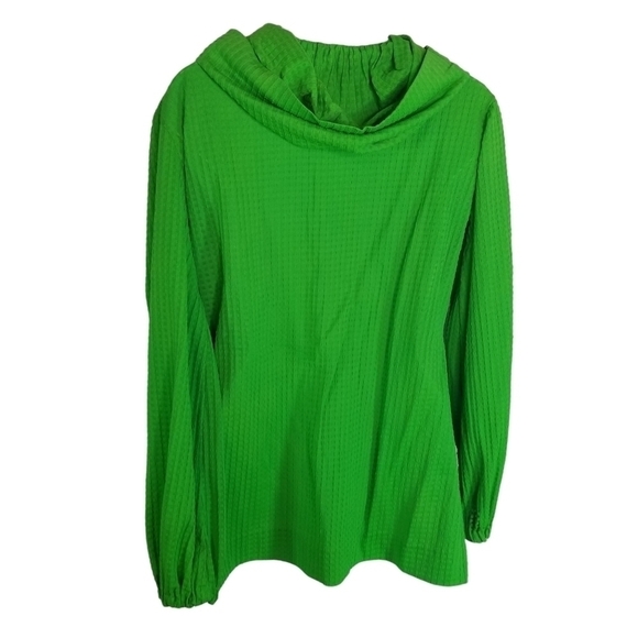 Vtg 60s Lord & Taylor kelly green hooded lightweight jacket - Picture 2 of 11